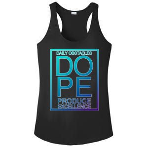 Daily Obstacles Produce Excellence DOPE Ladies PosiCharge Competitor Racerback Tank