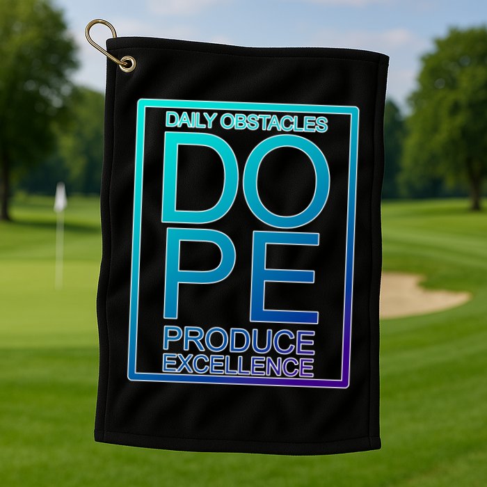 Daily Obstacles Produce Excellence DOPE Golf Towel
