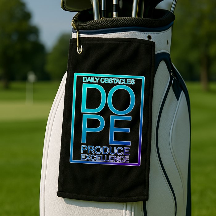 Daily Obstacles Produce Excellence DOPE Golf Towel