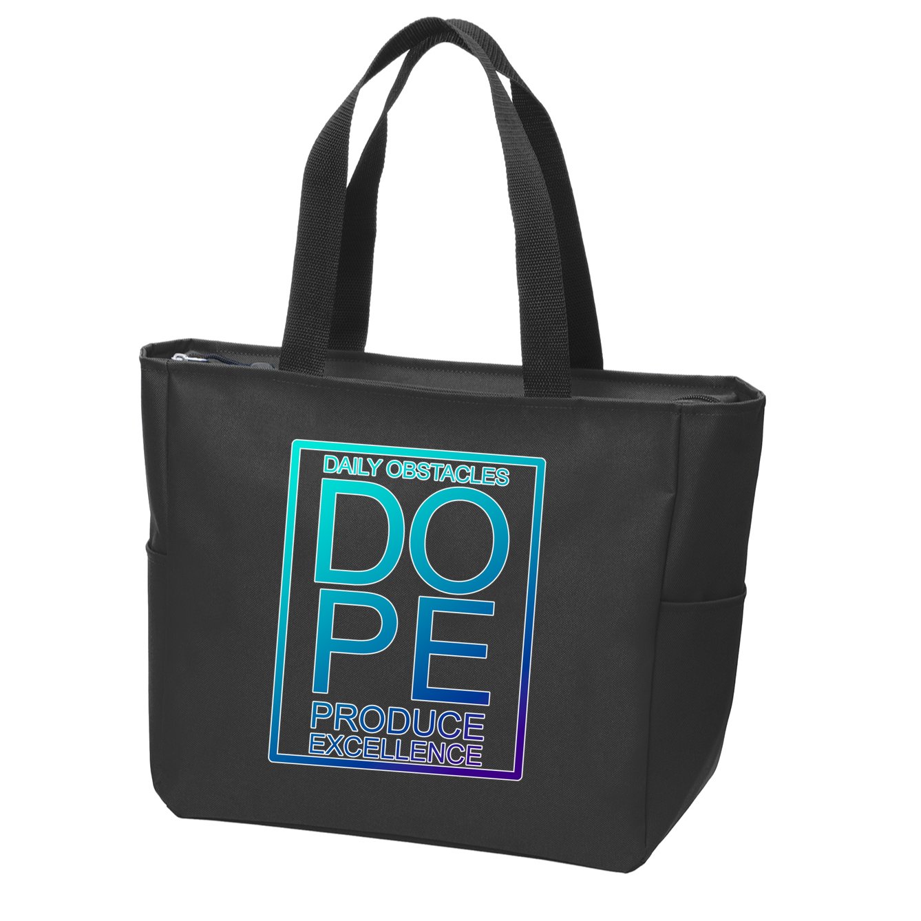 Daily Obstacles Produce Excellence DOPE Zip Tote Bag