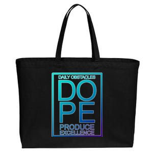 Daily Obstacles Produce Excellence DOPE Cotton Canvas Jumbo Tote