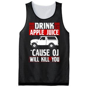 Drink Apple Juice Cause OJ Will Kill You Mesh Reversible Basketball Jersey Tank