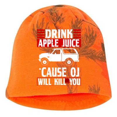 Drink Apple Juice Cause OJ Will Kill You Kati - Camo Knit Beanie