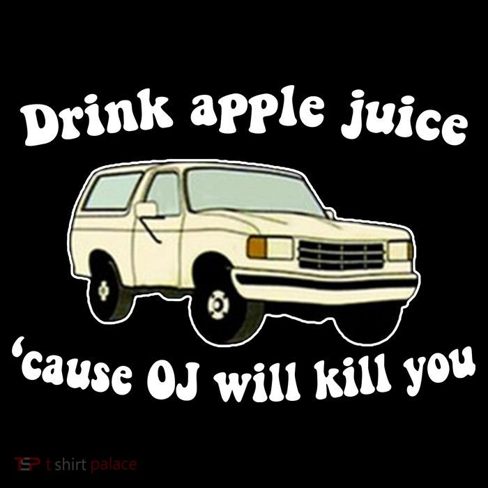 Drink Apple Juice Cause OJ Will Kill You Funny Flexfit Unipanel Trucker Cap