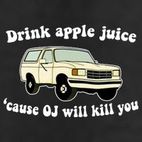Drink Apple Juice Cause OJ Will Kill You Funny Adult Drive Performance Visor