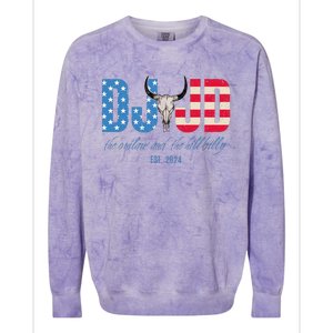 Dj And Jd The Outlaw And The Hillbilly Est 2024 Colorblast Crewneck Sweatshirt