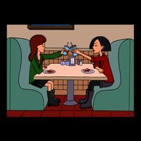 Daria And Jane Pizza Time Flat Bill Trucker Hat