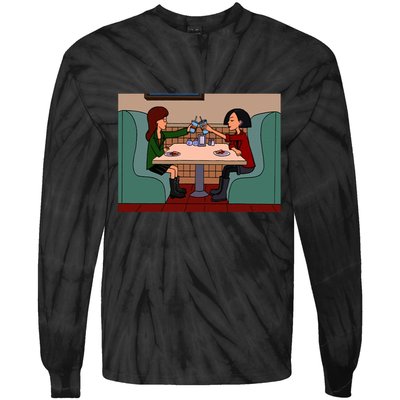 Daria And Jane Pizza Time Tie-Dye Long Sleeve Shirt