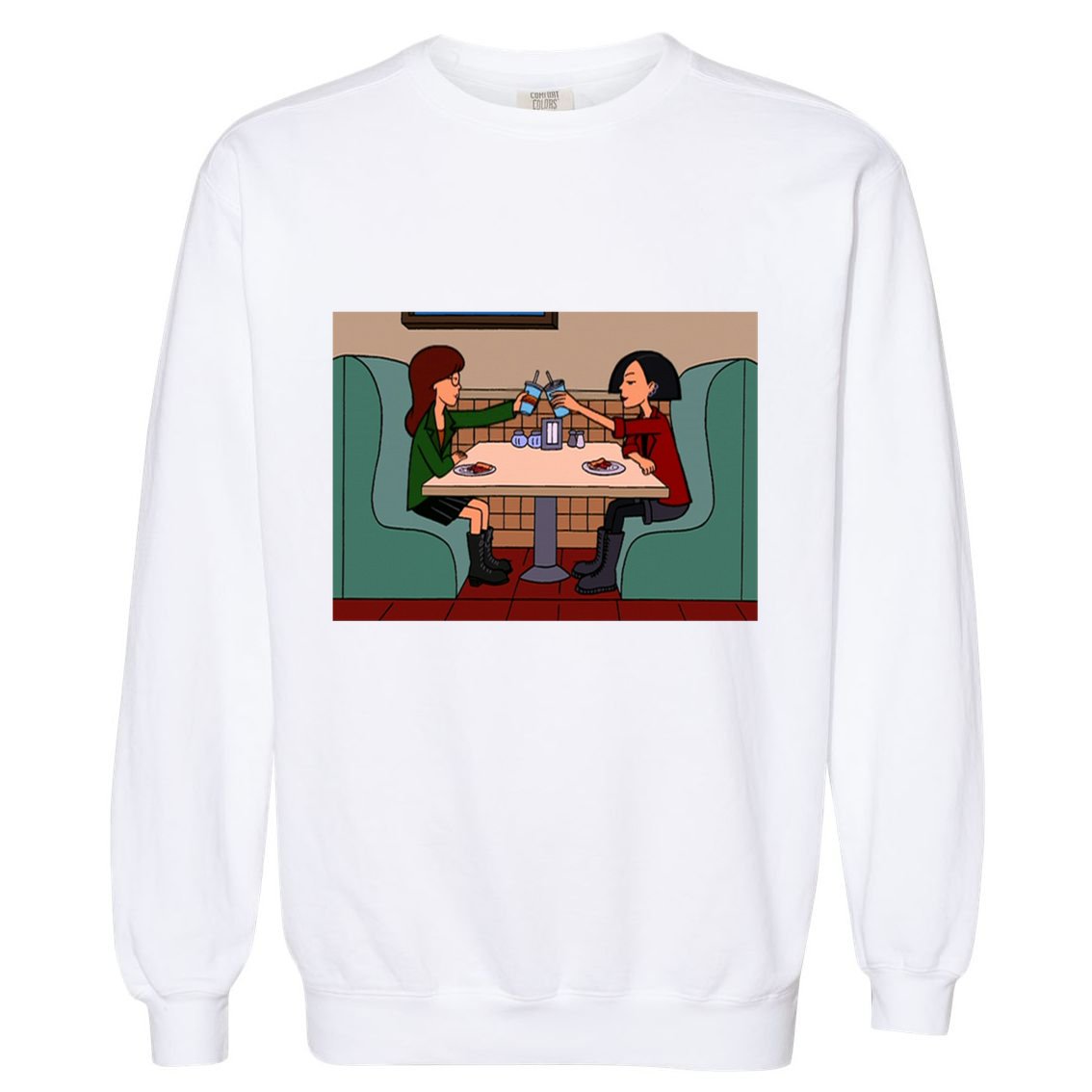 Daria And Jane Pizza Time Garment-Dyed Sweatshirt