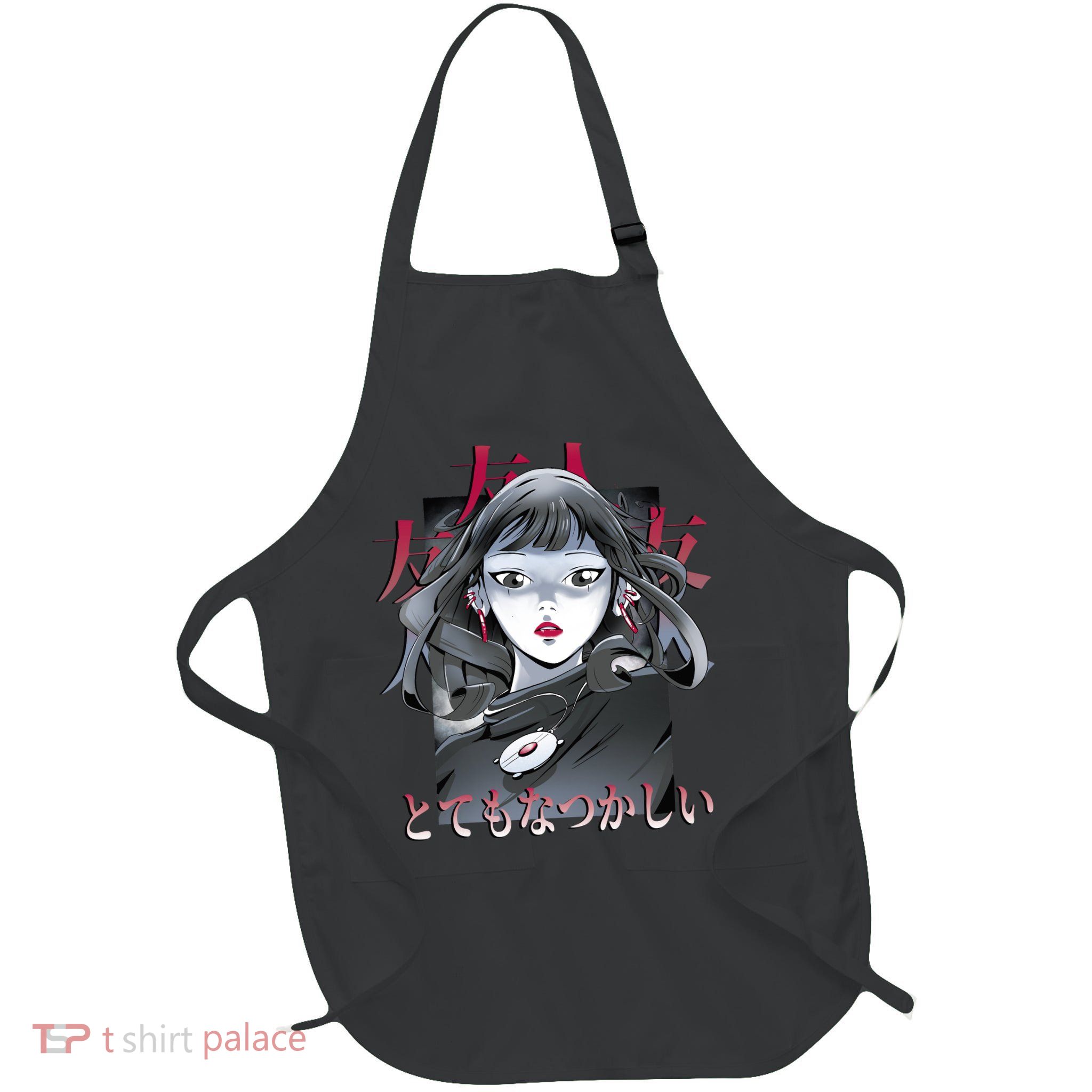 Dramatic Anime Japanese Full-Length Apron With Pockets