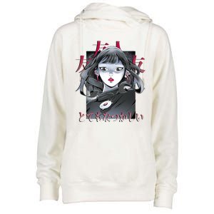 Dramatic Anime Japanese Womens Funnel Neck Pullover Hood