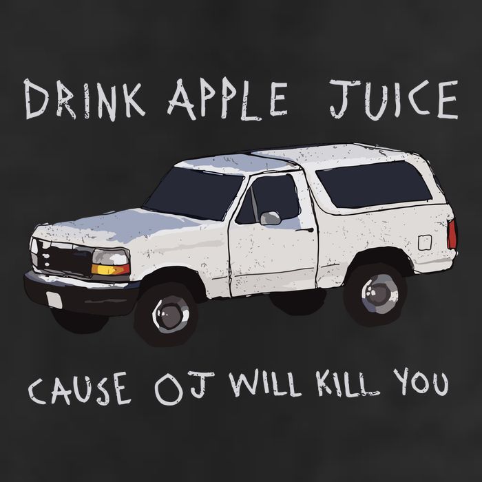 Drink Apple Juice Cause Oj Will Kill You Garment-Dyed Fleece Hoodie