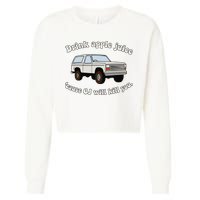 Drink Apple Juice Cause Oj Will Kill You Cropped Pullover Crew