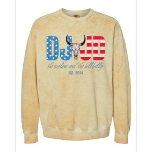 Dj And Jd The Outlaw And The Hillbilly Est 2024 Colorblast Crewneck Sweatshirt