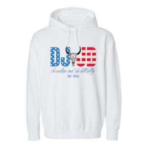 Dj And Jd The Outlaw And The Hillbilly Est 2024 Garment-Dyed Fleece Hoodie