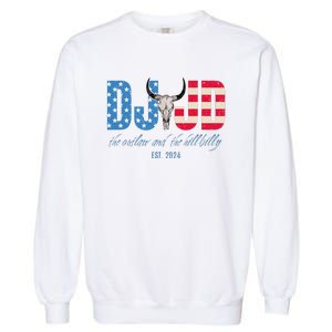 Dj And Jd The Outlaw And The Hillbilly Est 2024 Garment-Dyed Sweatshirt