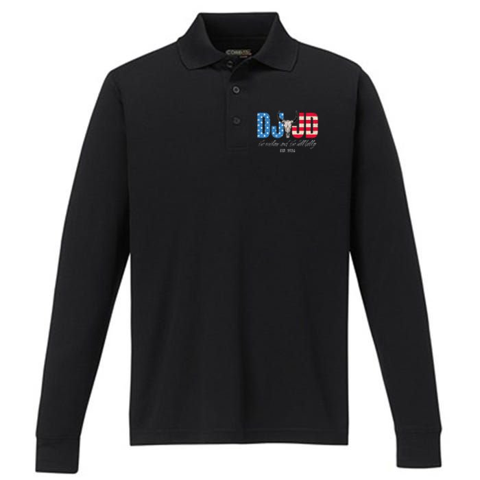 Dj And Jd The Outlaw And The Hillbilly Est 2024 Performance Long Sleeve Polo