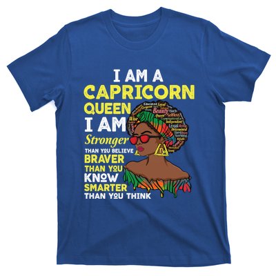 December And January Birthday Zodiac Sign Capricorn Queen Gift T-Shirt