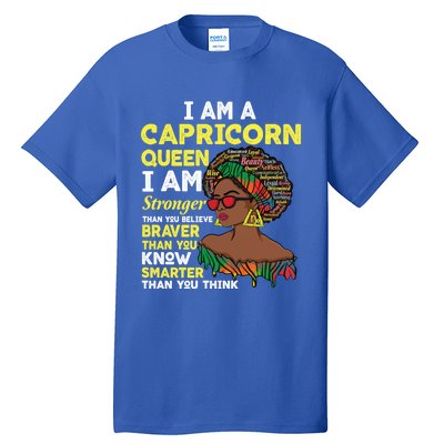 December And January Birthday Zodiac Sign Capricorn Queen Gift Tall T-Shirt