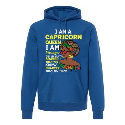 December And January Birthday Zodiac Sign Capricorn Queen Gift Premium Hoodie