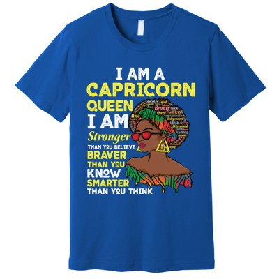 December And January Birthday Zodiac Sign Capricorn Queen Gift Premium T-Shirt