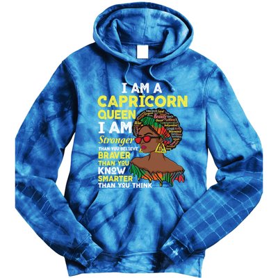 December And January Birthday Zodiac Sign Capricorn Queen Gift Tie Dye Hoodie