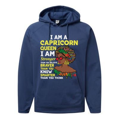 December And January Birthday Zodiac Sign Capricorn Queen Gift Performance Fleece Hoodie