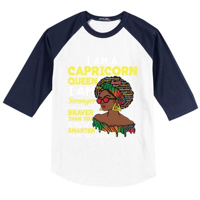 December And January Birthday Zodiac Sign Capricorn Queen Gift Baseball Sleeve Shirt