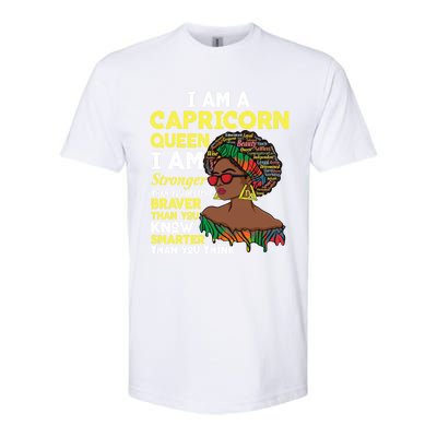 December And January Birthday Zodiac Sign Capricorn Queen Gift Softstyle CVC T-Shirt