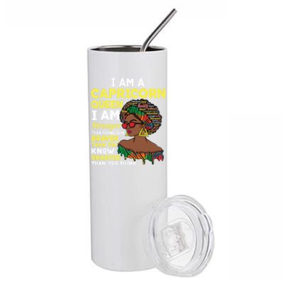 December And January Birthday Zodiac Sign Capricorn Queen Gift Stainless Steel Tumbler