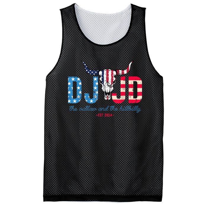 Dj And Jd The Outlaw And The Hillbilly Trump Vance 2024 Mesh Reversible Basketball Jersey Tank