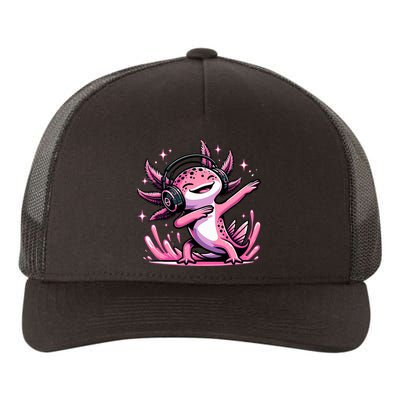 Dabbing Axolotl Kawaii Cute Axolotl Gaming Yupoong Adult 5-Panel Trucker Hat
