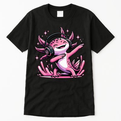 Dabbing Axolotl Kawaii Cute Axolotl Gaming Tall T-Shirt