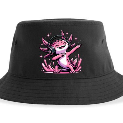 Dabbing Axolotl Kawaii Cute Axolotl Gaming Sustainable Bucket Hat