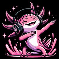 Dabbing Axolotl Kawaii Cute Axolotl Gaming Button