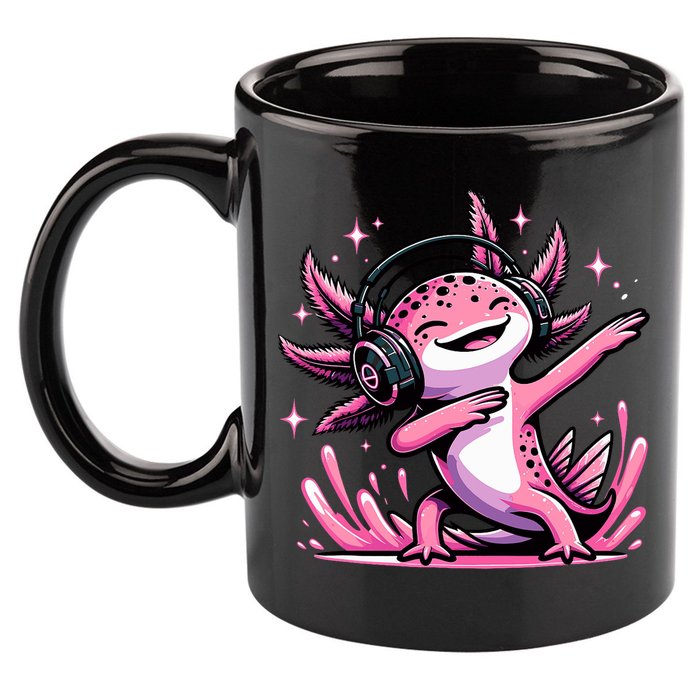 Dabbing Axolotl Kawaii Cute Axolotl Gaming 11oz C Handle Ceramic Mug