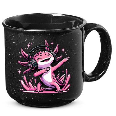 Dabbing Axolotl Kawaii Cute Axolotl Gaming 15oz Campfire Ceramic Mug