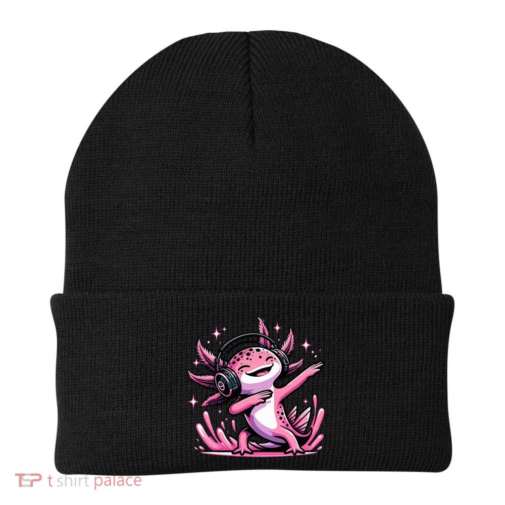 Dabbing Axolotl Kawaii Cute Axolotl Gaming Beanie