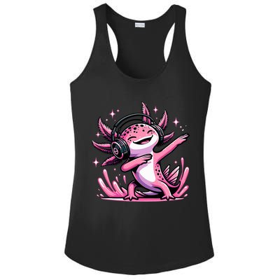 Dabbing Axolotl Kawaii Cute Axolotl Gaming Ladies PosiCharge Competitor Racerback Tank