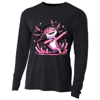 Dabbing Axolotl Kawaii Cute Axolotl Gaming Cooling Performance Long Sleeve Crew
