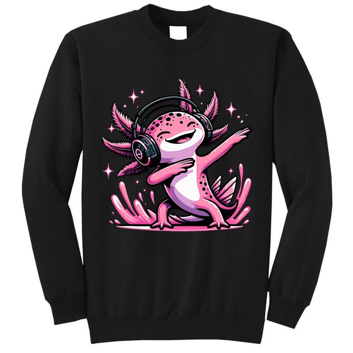 Dabbing Axolotl Kawaii Cute Axolotl Gaming Tall Sweatshirt
