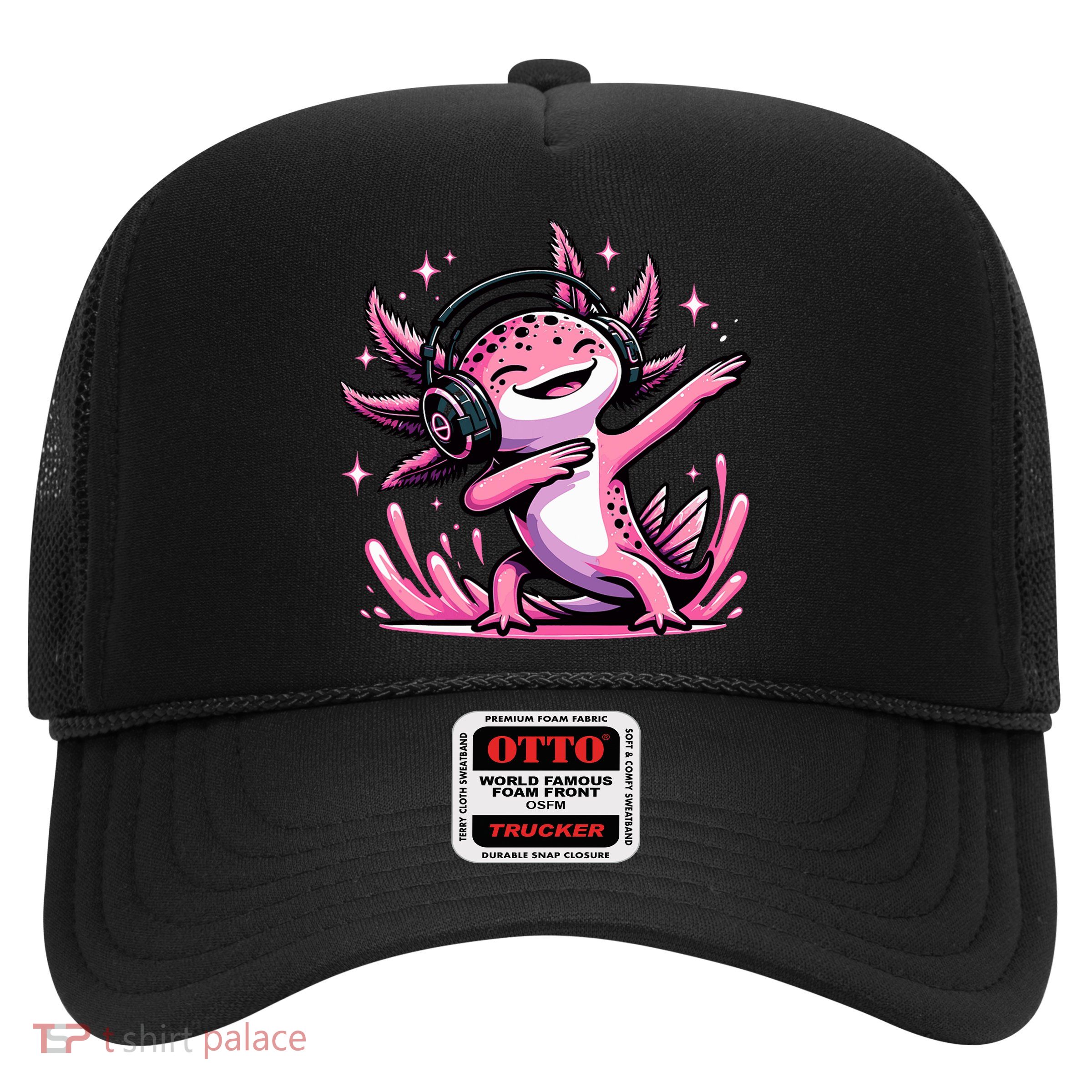 Dabbing Axolotl Kawaii Cute Axolotl Gaming Trucker Hat