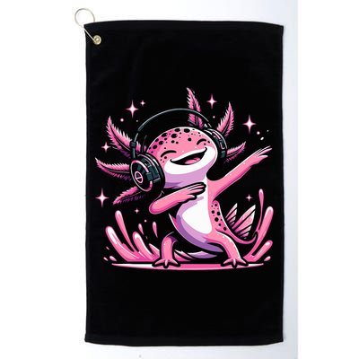 Dabbing Axolotl Kawaii Cute Axolotl Gaming Golf Towel