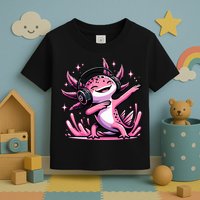 Dabbing Axolotl Kawaii Cute Axolotl Gaming Toddler T-Shirt