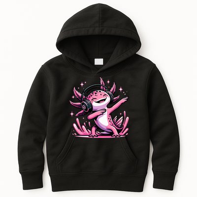 Dabbing Axolotl Kawaii Cute Axolotl Gaming Kids Hoodie