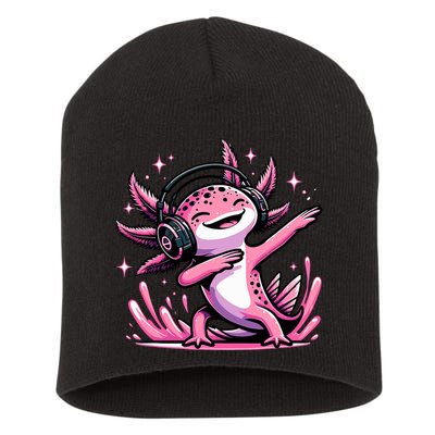 Dabbing Axolotl Kawaii Cute Axolotl Gaming Short Acrylic Beanie