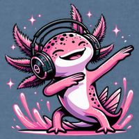 Dabbing Axolotl Kawaii Cute Axolotl Gaming Garment-Dyed Sweatshirt