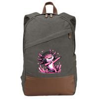 Dabbing Axolotl Kawaii Cute Axolotl Gaming Cotton Canvas Backpack