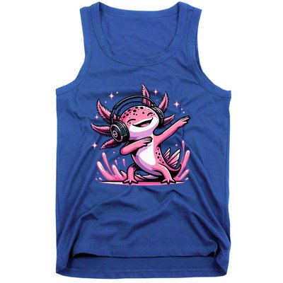 Dabbing Axolotl Kawaii Cute Axolotl Gaming Tank Top