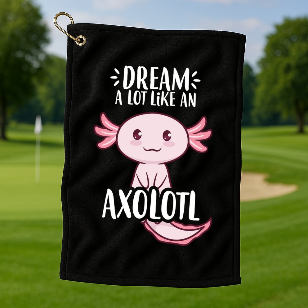 Dream A Lot Like An Axolotl Golf Towel